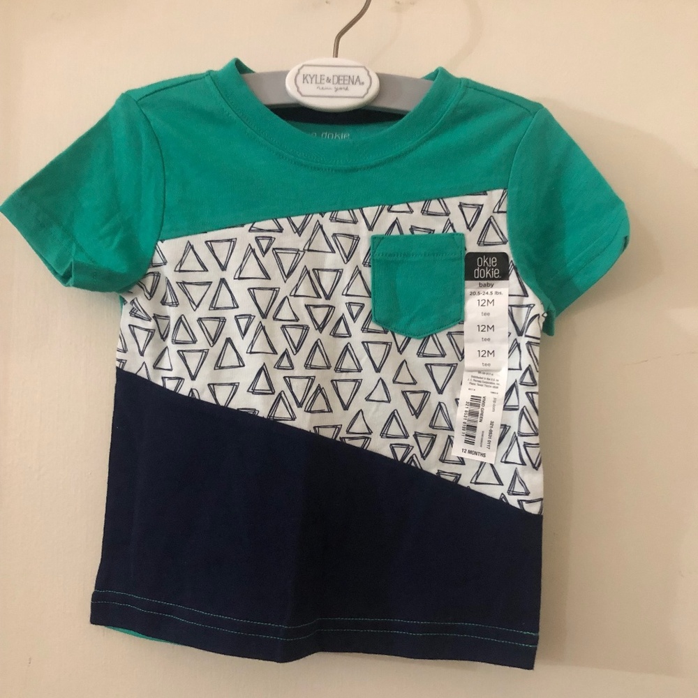Okie Dokie 12M Baby Abstract Artistic Modern Designed T-Shirt